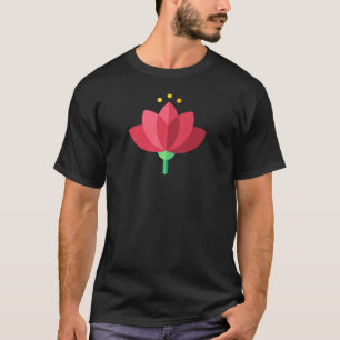 Louts Flowe, Red Louts Blume, ägyptisches Shirt