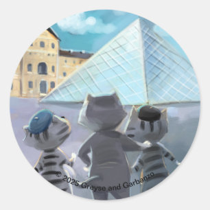 Louvre Classic Round Stickers