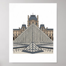 Louvre Museum Paris Pyramid Poster