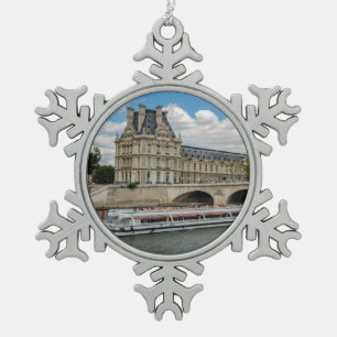 Louvre Museum Schneeflocken Zinn-Ornament