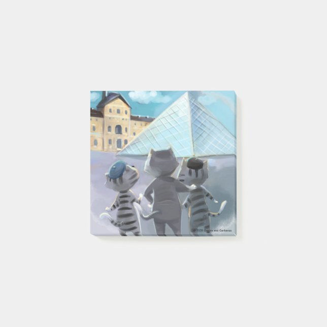 Louvre Notes 3" x 3" Post-it Klebezettel (Vorderseite)