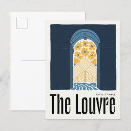 Louvre Paris Frankreich abstrakte Kunst, Dichtung Postkarte