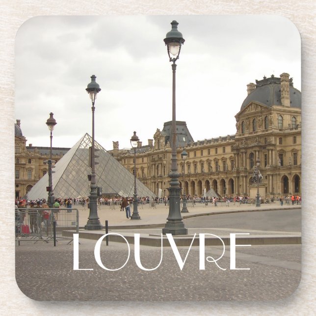 Louvre. Paris, Frankreich Getränkeuntersetzer (Vorderseite)