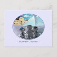 Louvre Post Card - Happy (optionaler Umschlag)