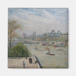 Louvre, Spring Camille Pissarro Magnet