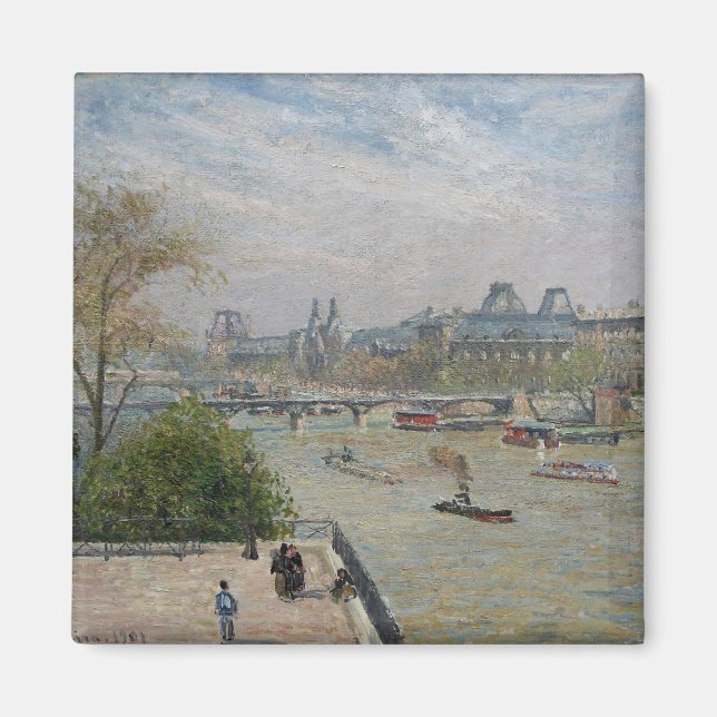 Louvre, Spring Camille Pissarro Magnet (Vorne)