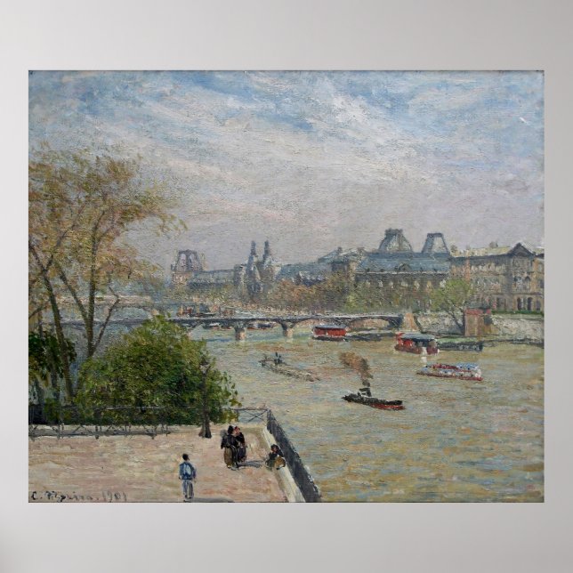 Louvre, Spring Camille Pissarro Poster (Vorne)