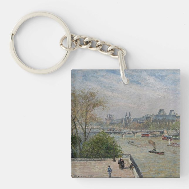 Louvre, Spring Camille Pissarro Schlüsselanhänger (Vorderseite)