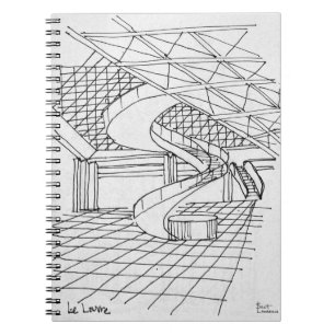 Louvre unterhalb der Pyramide  Paris, Frankreich Notizblock