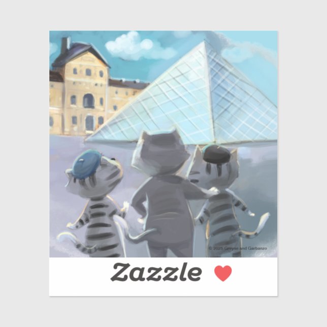 Louvre Vinyl Sticker (verschiedene Größen) (Blatt)