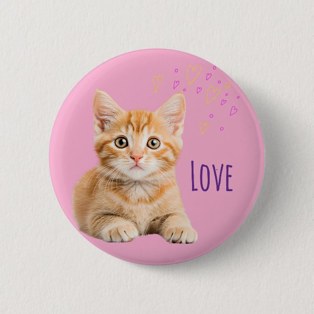 Loveかわいい猫ちゃん♡ Button (Vorderseite)
