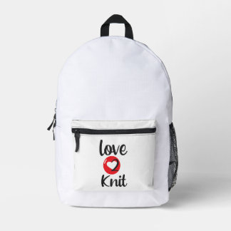 "Love 2 Knit" Bedruckter Rucksack