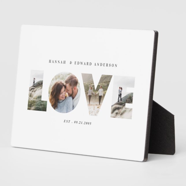 Love 4 Foto modern personalised gift canva Fotoplatte (Seite)