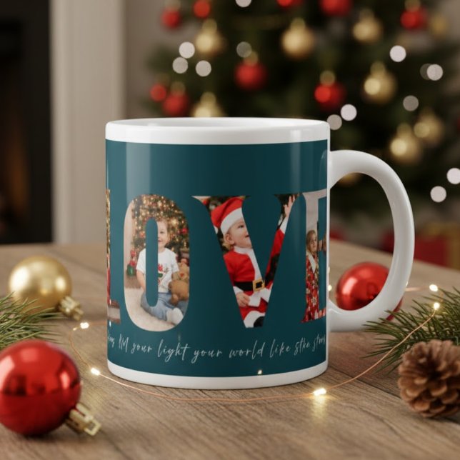Love 4 photo modern minimal personalised gift coff Jumbo-Tasse (Von Creator hochgeladen)