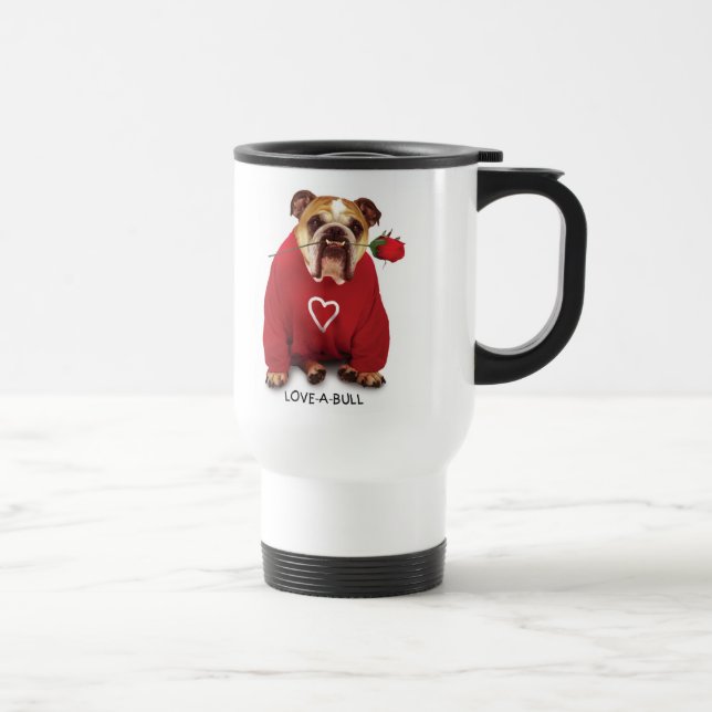 LOVE-A-BULL Reise-Tasse Reisebecher (Rechts)