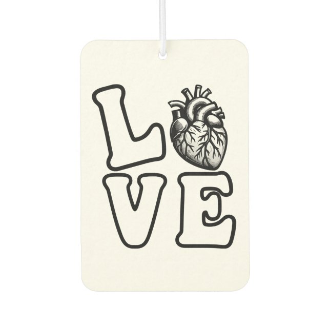 LOVE Anatomical Human Heart Air Freshener Autolufterfrischer (Vorderseite)