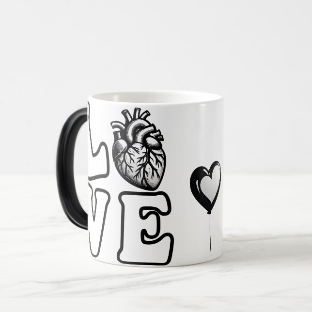 LOVE Anatomical Human Heart  Verwandlungstasse (Vorderseite Links)