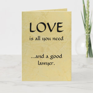 Love And A Good Lawyer Dankeskarte