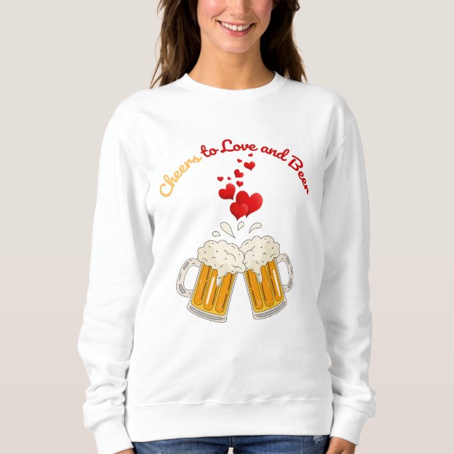 Love and beer for couples sweatshirt (Vorderseite)