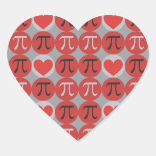 Love and Hearts Pi © - Autocollants Cadeau Mignon 