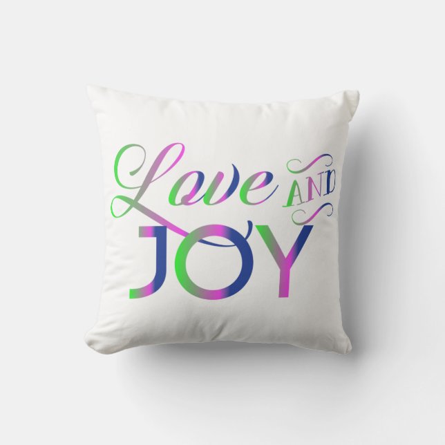 Love And Joy Colorful Kissen (Vorderseite)