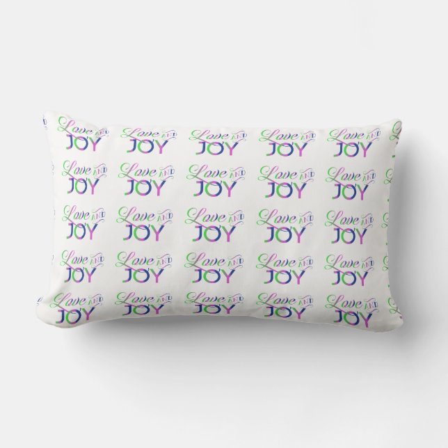 Love And Joy Colorful Lendenkissen (Vorderseite)
