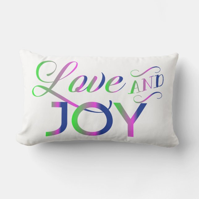 Love And Joy Colorful Lendenkissen (Vorderseite)