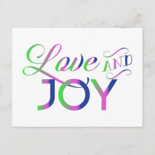 Love And Joy Colorful Postkarte