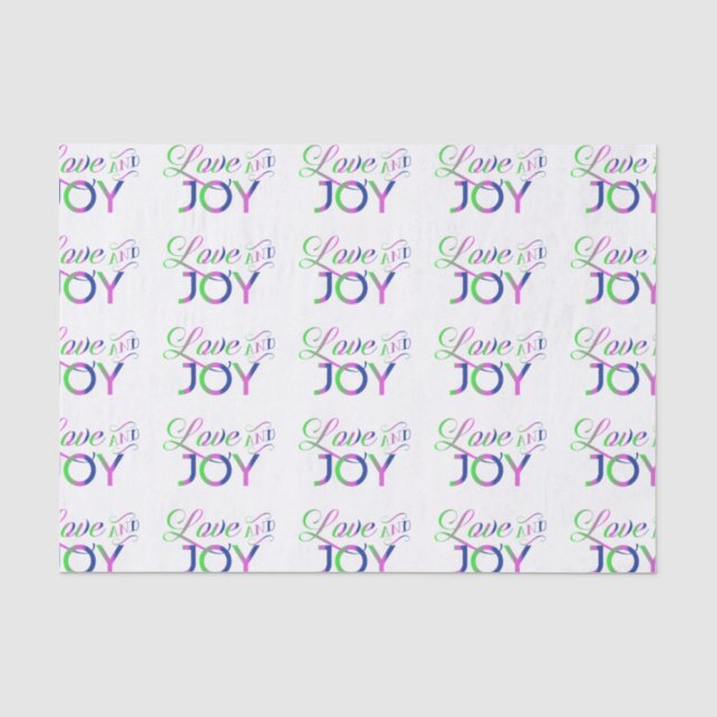 Love And Joy Colorful Seidenpapier (Vorderseite)