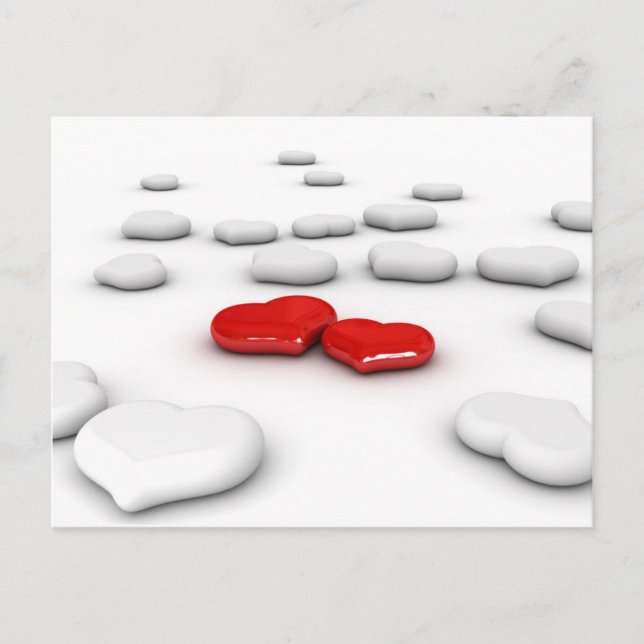 Love and Many Hearts Postkarte (Vorderseite)