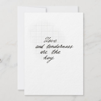 Love and tenderness quote card karte