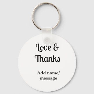 Love and thanks business name text message schlüsselanhänger