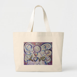 Love Angel Word Art Sacs fourre-tout personnalisés