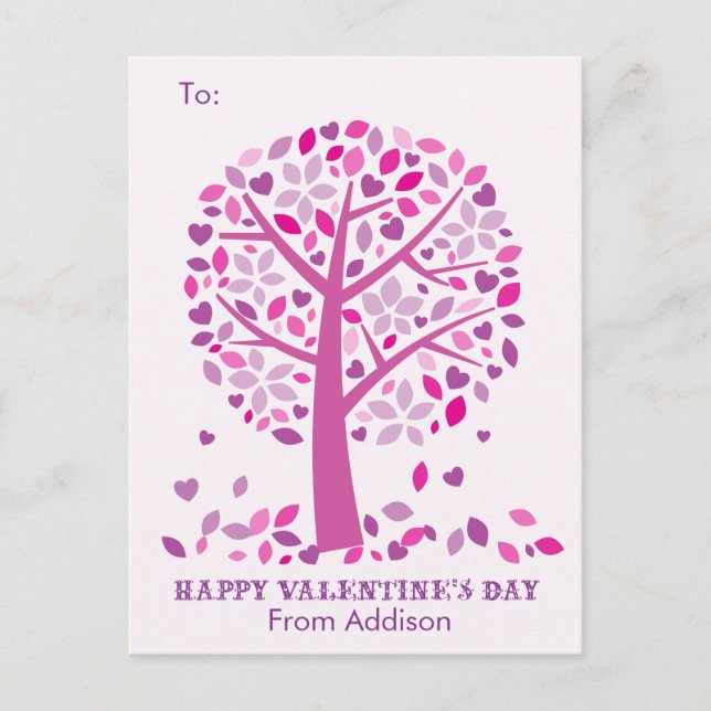 Love Arbre Enfants École Classe Valentine Cartes (Devant)