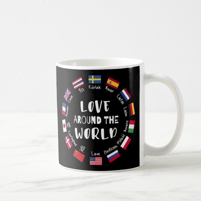 Love Around the World Languages  Kaffeetasse (Rechts)