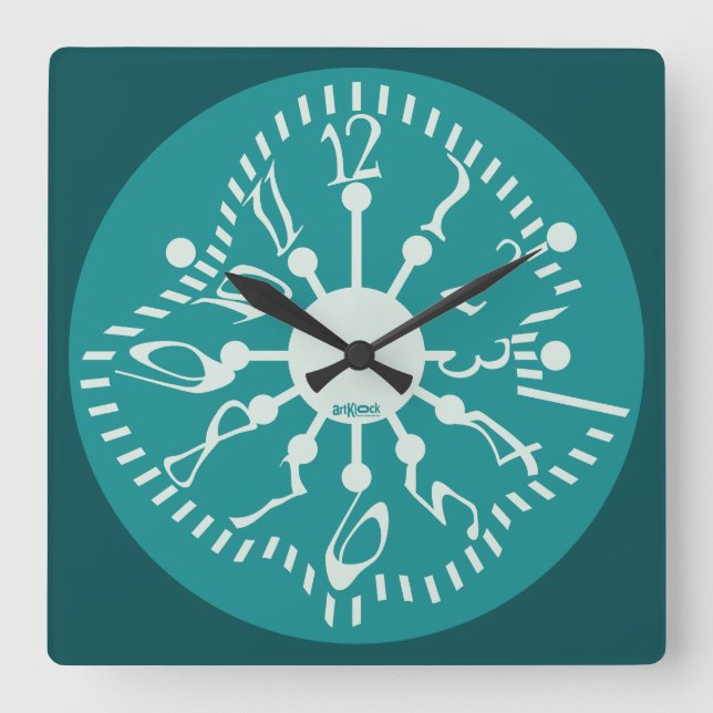 LOVE ART KLOCK DEFORMED DAKILIANO BY MASANSER QUADRATISCHE WANDUHR (Vorderseite)