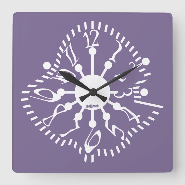 LOVE ART KLOCK DEFORMED DAKILIANO BY MASANSER QUADRATISCHE WANDUHR (Vorderseite)