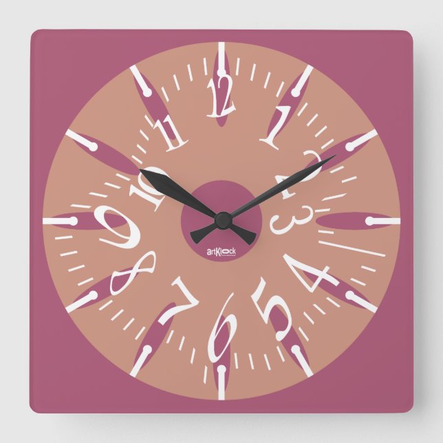 LOVE ART KLOCK DEFORMED DAKILIANO BY MASANSER QUADRATISCHE WANDUHR (Vorderseite)