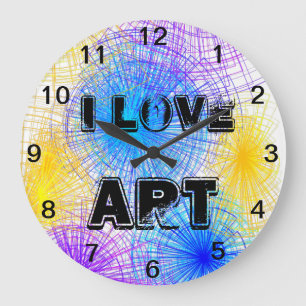 Love Art Spirales Horloge murale