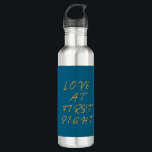 Love at First Sight Ocean Blue Gold Color Edelstahlflasche<br><div class="desc">This template can be customized to meet all professional occupations.</div>