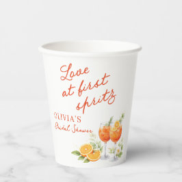 Love At First Spritz Bridal Shower Pappbecher