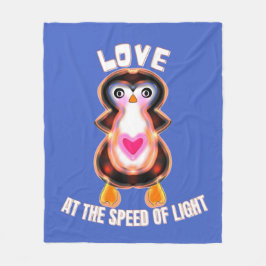 Love at the Speed of Light Penguin Gift Fleecedecke