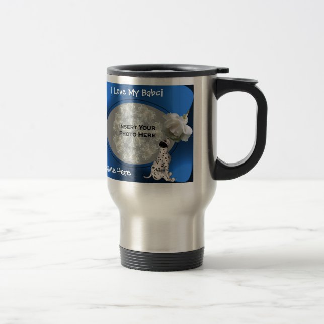 Love Babci Rose chiot Polonais Grand-mère Mug (Droit)