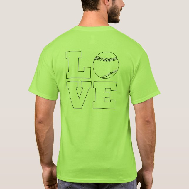 Love Baseball / T-shirt Homme Softball (Dos)