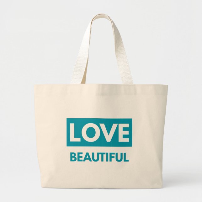 Love beautiful jumbo stoffbeutel (Vorne)