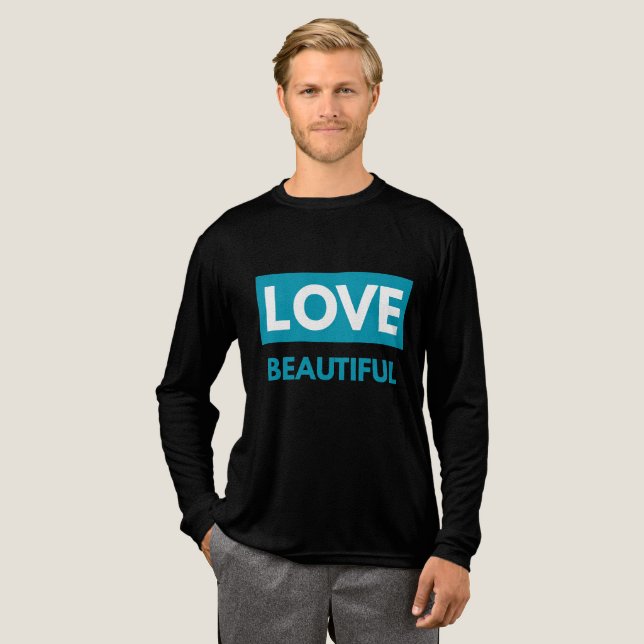 Love beautiful Tri-Blend shirt (Volle Vorderseite)