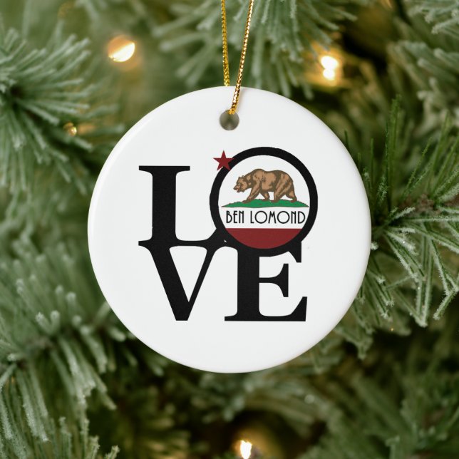 LOVE Ben Lomond California Céramique Ornement (Arbre)