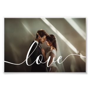'Love' Benutzerdefiniertes Paar-Foto Fotodruck