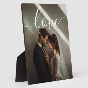'Love' Benutzerdefiniertes Paar-Foto Fotoplatte