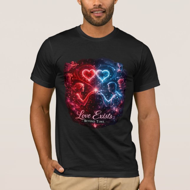 Love Beyond Time – Futuristic Valentine’s Day  T-Shirt (Vorderseite)